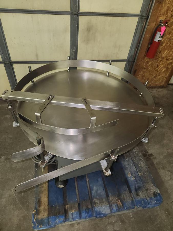 Used 40" Stainless Steel Lazy Susan Accumulation Table