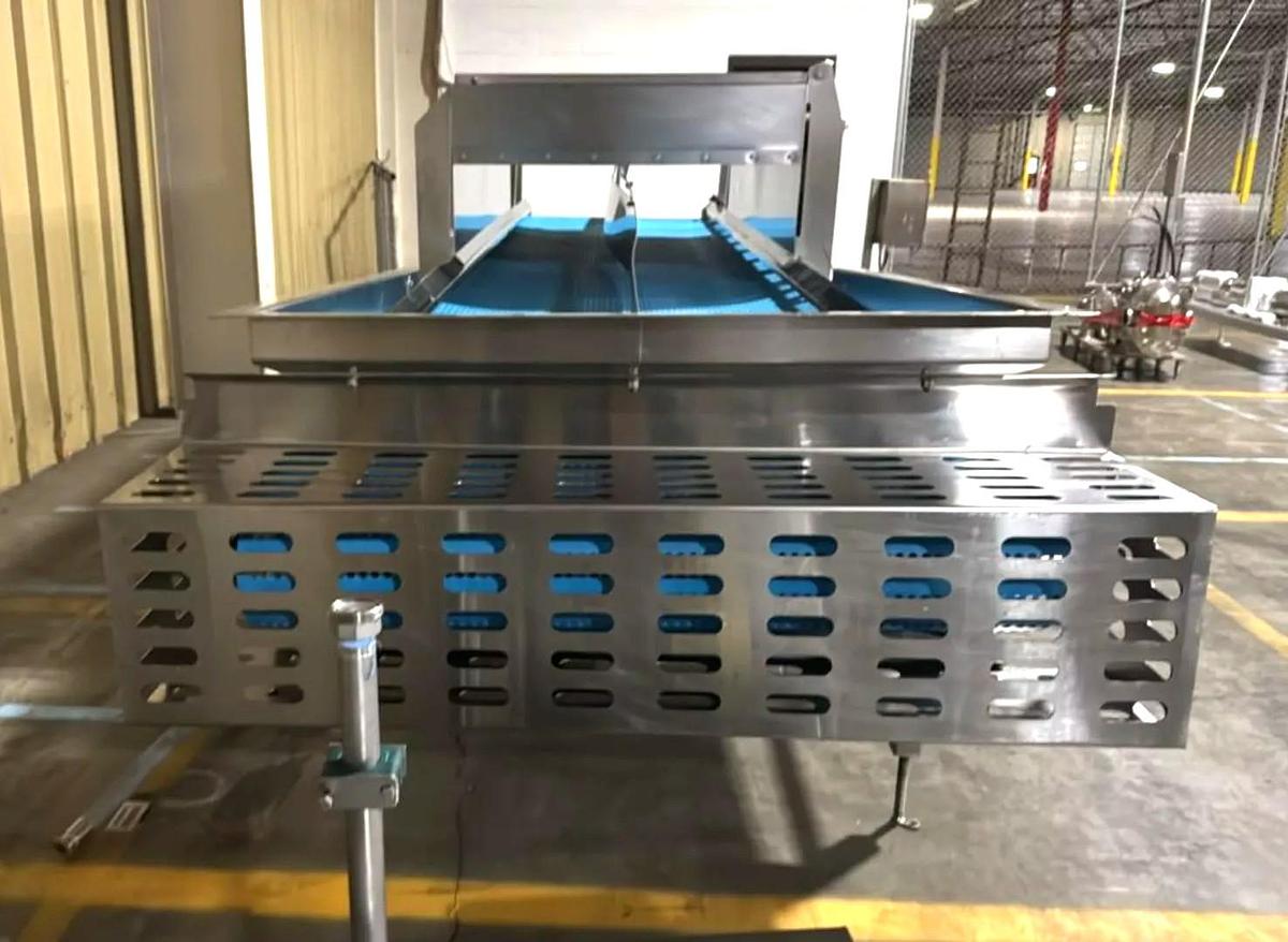 Used Stainless Steel Sanitary Dewatering/Washing Belt Conveyor 38 Inches Wide X 180 Inches Long