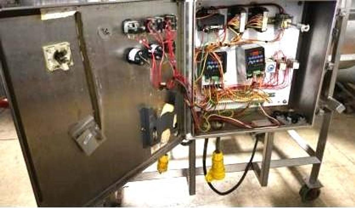 Used Stainless Steel Sanitary Rotary Seasoning Tumbler 30 Inches Dia X 84 Inches Long