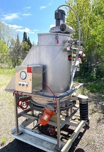 Used 2008 Kason Model KBDS30/316SS Stainless Steel Bag Break with 30" Screener and Screw Feeder