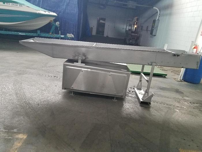 Used Vibratory Scale Feeder 24 Inches Wide X 132 Inches Long Stainless Steel Sanitary