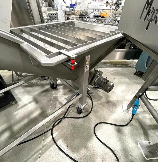 Used Mepaco Stainless Steel Sanitary 9 Inch Dia Incline Screw Conveyor