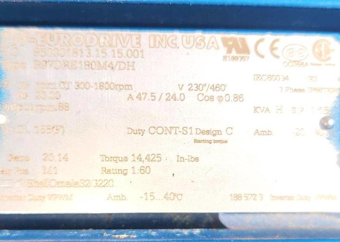 20 HP SEW Eurdrive with Gearbox New