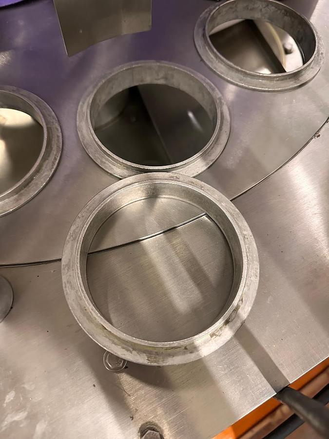 Used Quality Cup Model QC-32 12 Station Stainless Steel Sanitary Rotary Cup Filler