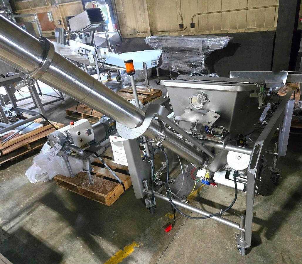 Used MARCHANT SCHMIDT STAINLESS STEEL SANITARY INCLINE SCREW FEEDERS 3 INCH
