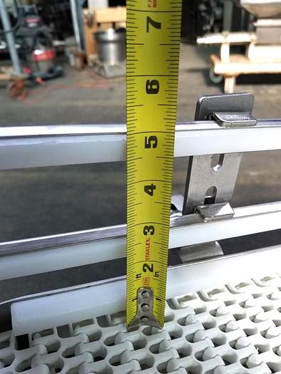 Used  Keenline 18 Inch 45 deg turn incline stainless steel sanitary intralox belt conveyor