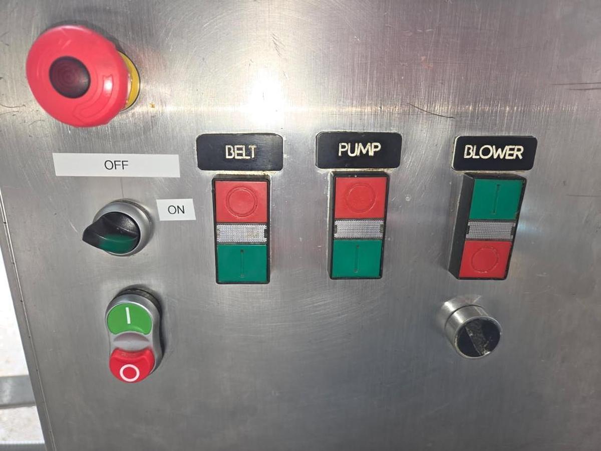 Used Stainless Steel Sanitary Dewatering/Washing Belt Conveyor 38 Inches Wide X 180 Inches Long