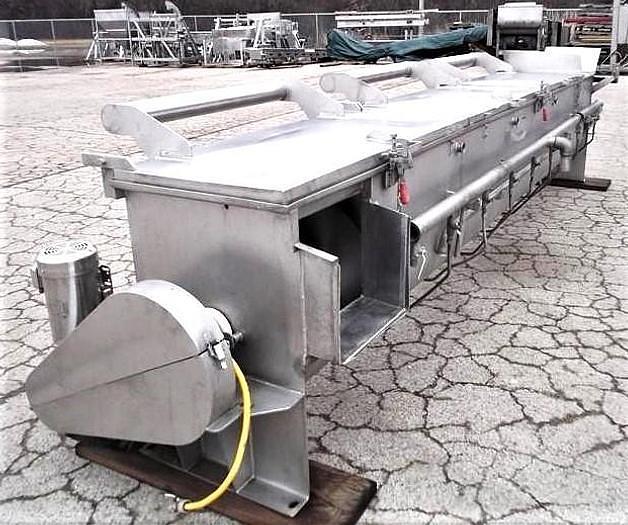 Used CSE Stainless Steel Sanitary Incline Screw Conveyor/Cooker 20 Inch Diameter X 14 Foot