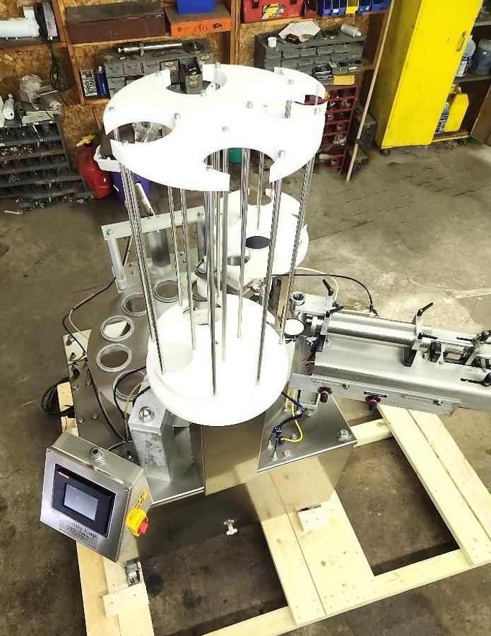 Used Quality Cup Model QC-32 12 Station Stainless Steel Sanitary Rotary Cup Filler