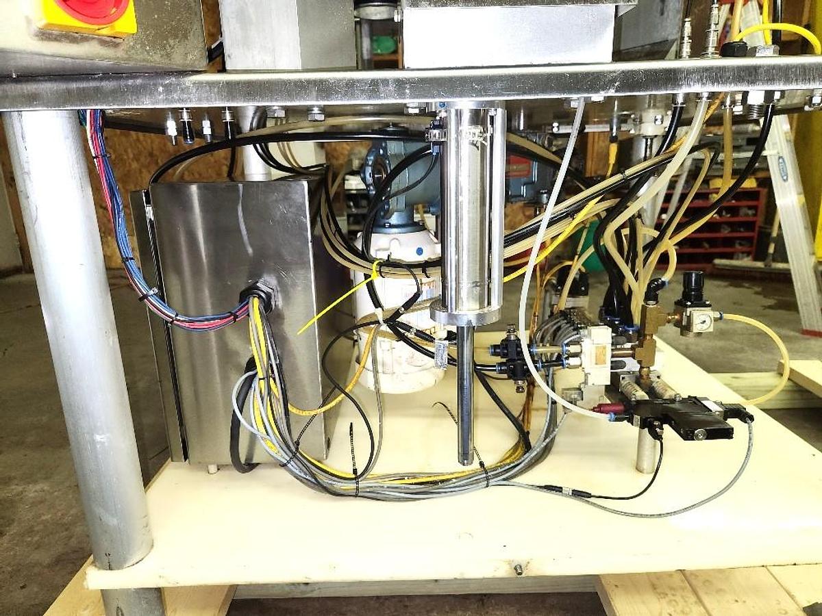 Used Quality Cup Model QC-32 12 Station Stainless Steel Sanitary Rotary Cup Filler