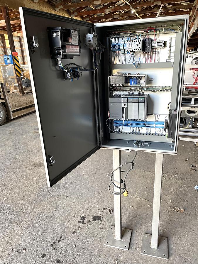Used Stand Alone Hoffman Control Panel with Allen Bradley 550 Panelview