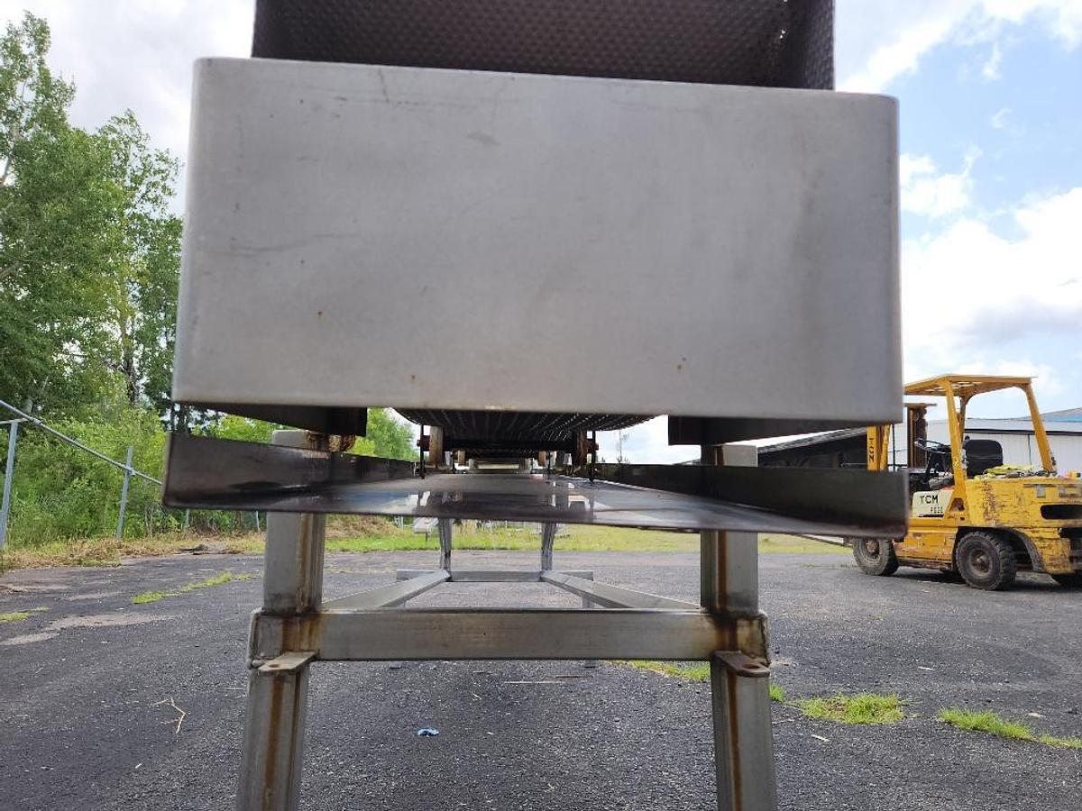 Used 12 Inch wide X 150 Inch long Stainless Steel Intralox Conveyor with Spray Bar
