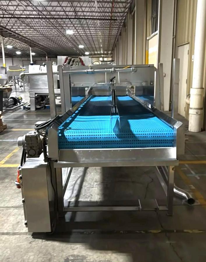 Used Stainless Steel Sanitary Dewatering/Washing Belt Conveyor 38 Inches Wide X 180 Inches Long