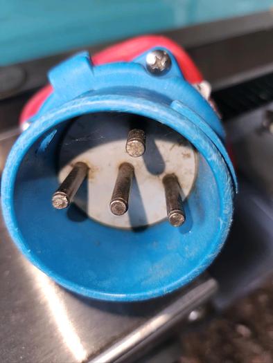 Used 24 Inch X 72 Inch Stainless Steel Sanitary Blue Belt Conveyor