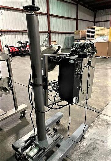 Used CTM Model 3600-PA Labeler Dual Action Tamp Printer Applicator with Portable Stand and Parts Unit