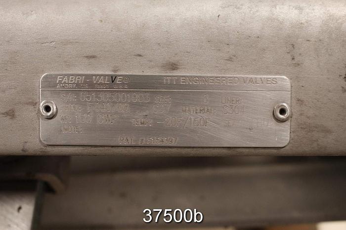 Used Fabri 8" Hand Operated Knife Gate Valve #37500