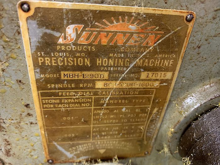 Used SUNNEN MODEL MBH-1290D HORIZONTAL HONE