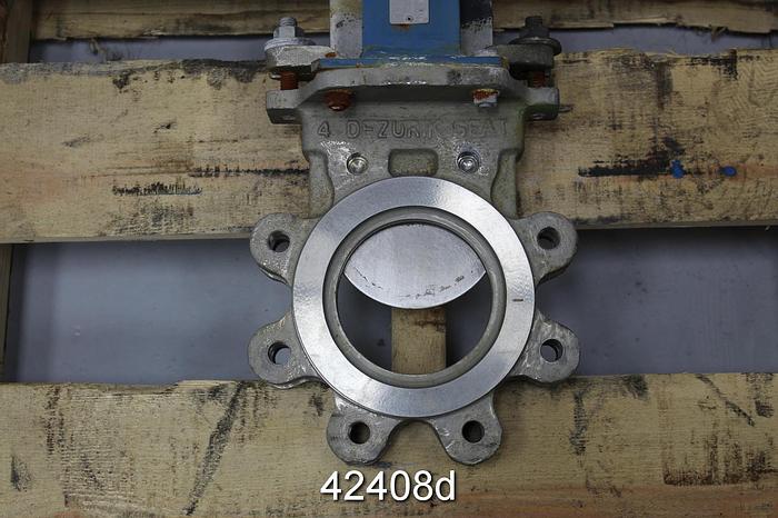 Used Dezurik 9260374 4" Hand Operated Knife Gate Valve #42408