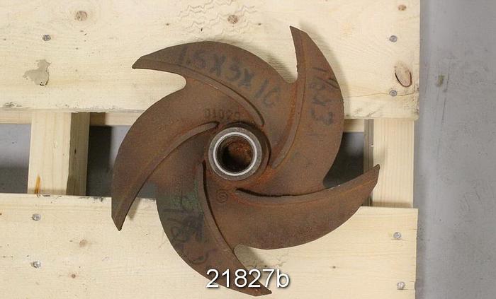 Used Goulds 3196 Impeller, 9.5", 5-Vane, Casting No.: 54018 (For 1.5x3x10 Pump) #21827