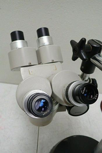 Used Nikon SMZ-10 Stereoscopic Microscope w/ Stand, Nikon S10x & Wild Heerbrugg 10x
