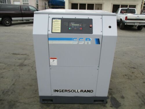 1996 INGERSOLL RAND MODEL SSR EP30 SE SCREW AIR COMPRESSOR 30 HP 125 CFM 125 PSI