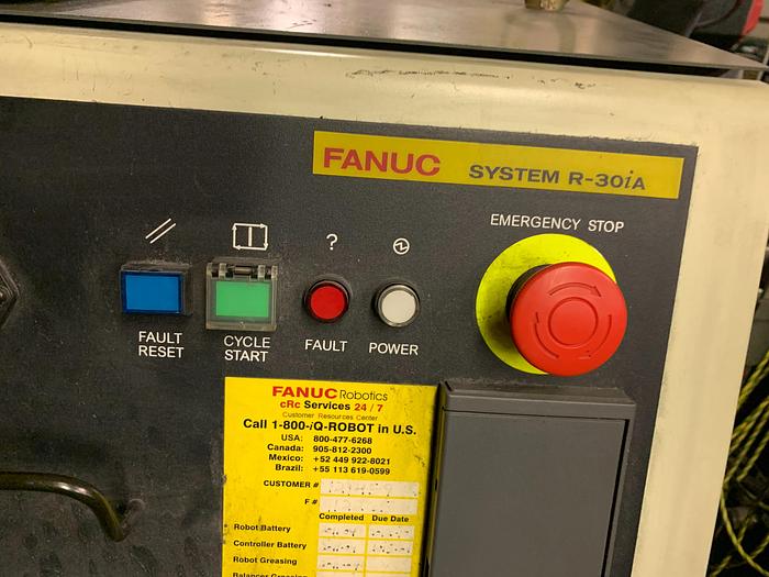 Used FANUC ARCMATE 120iC/10L 6 AXIS CNC MIG WELDING ROBOT WITH R30iA CONTROLLER