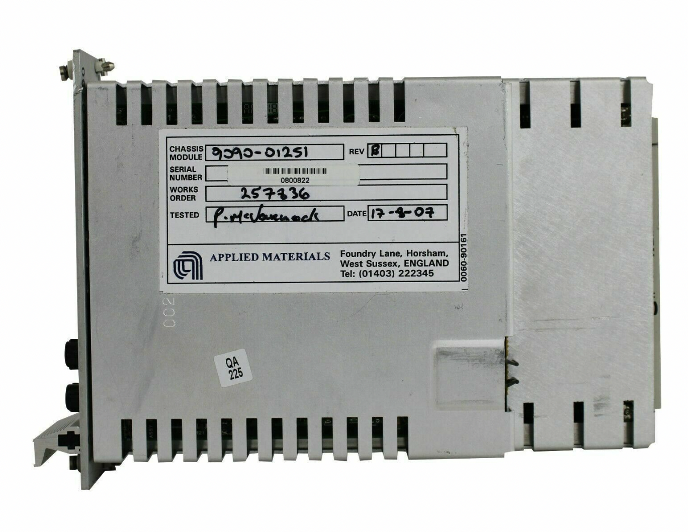 Used AMAT QUANTUM X IMPLANTED ARC CONTROL DSP 9090-01251 REV B