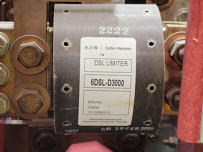 Used 2009 Eaton Cutler-Hammer DSLII-620 2000 Amp 3 Pole Low-Voltage Fused Power Circuit Breaker