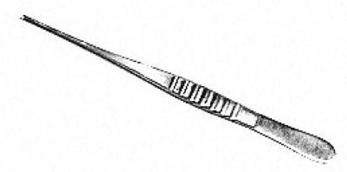Used Ophthalmic Forceps Iris Straight Silcock 100mm (4in)