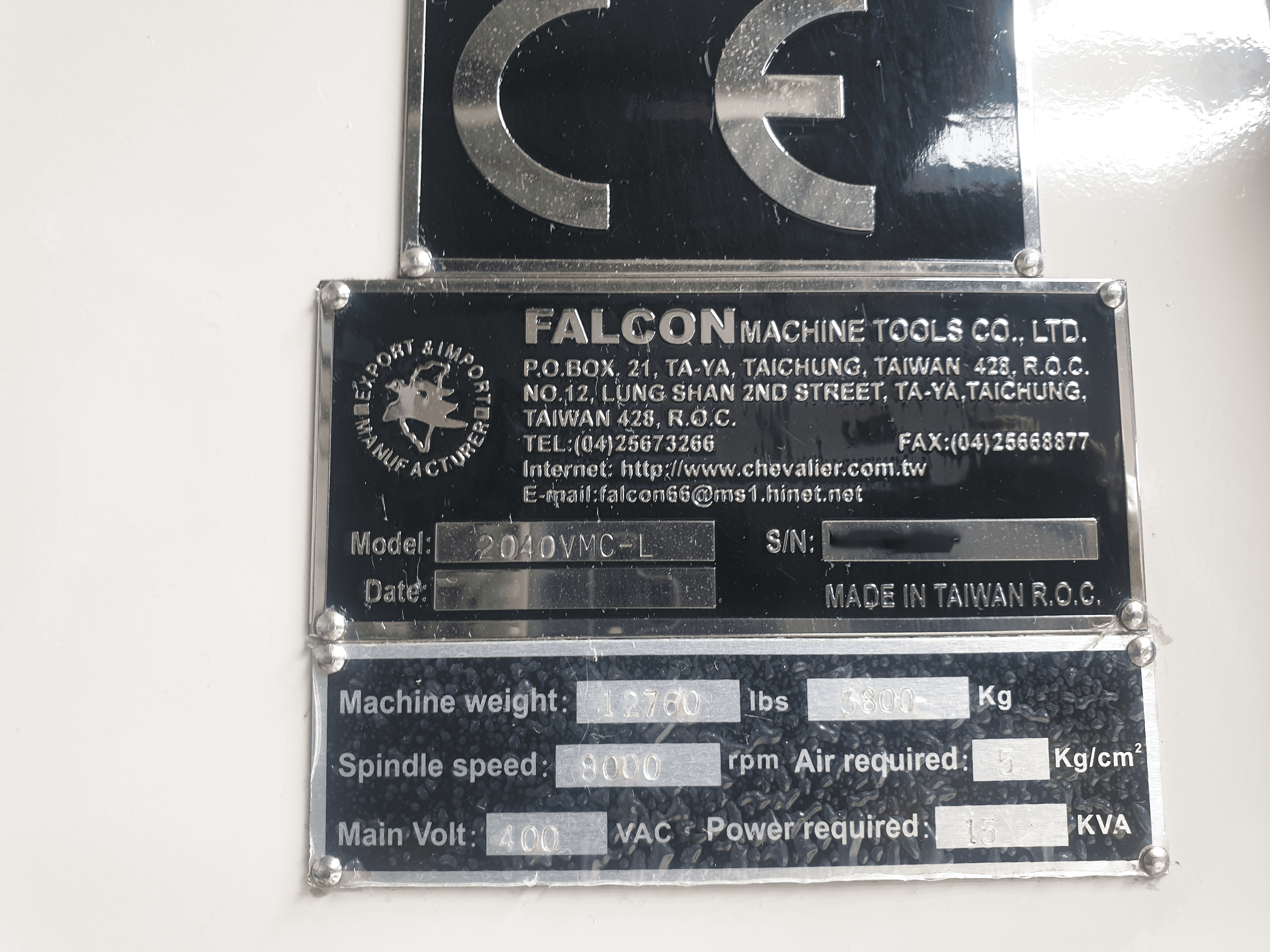 Used Chevalier 2040 VMC-L - Vertical Machining Centre - 2014