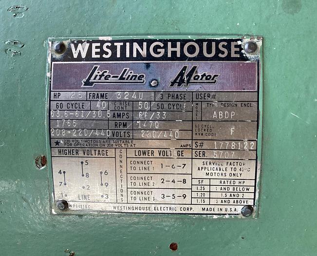 Used WESTINGHOUSE LIFE-LINE MOTOR