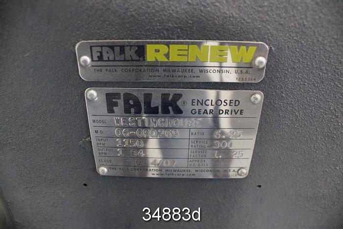 Refurbished Falk Westinghouse S-15D Enclosed Gear Drive, 6.25/1 Ratio #34883