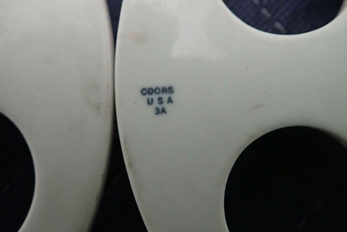 Used Lot of 3 Coors 6" Vacuum Desiccator Ceramic Porcelain Plates with Feet