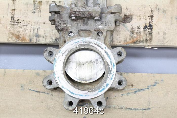 Used Velan 4" Air Operated Knife Gate Valve #41964