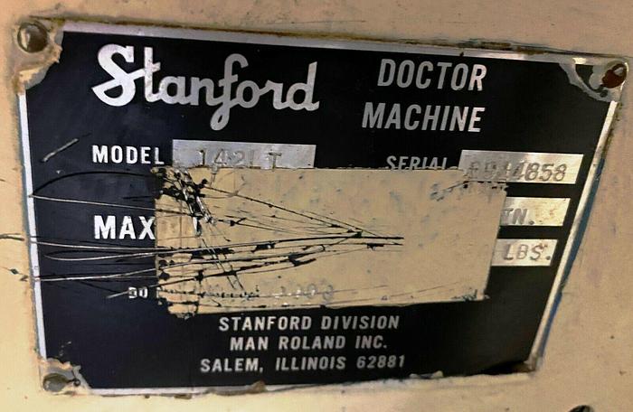 Used 30" STANFORD MODEL 142 LT LIGHT TENSION DOCTOR MACHINE