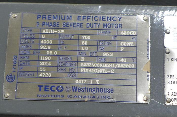 Unused Pump, Centrif., C/st, 700 HP, 18" In/14" Out, CPC,A #C743768