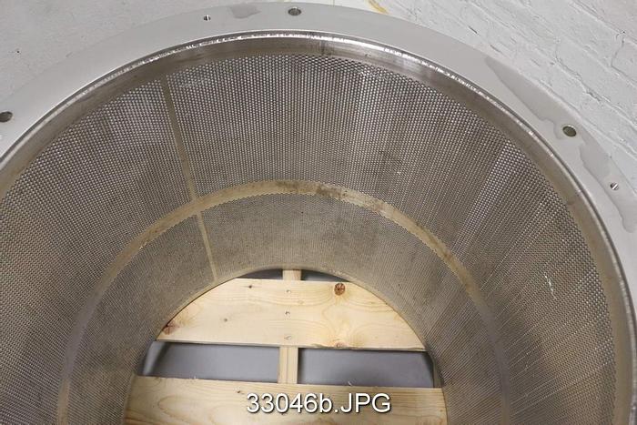 Used Black Clawson 24P Pressure Screen Basket, .078" Holes #33046