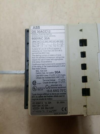 Used ABB OS 30ACC12
