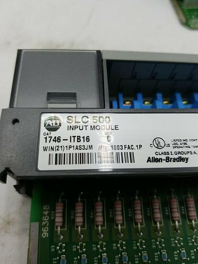Used ALLEN-BRADLEY 1746-P1 SER.A, 1746-A4 SER B, 1746-OW16 SER C, 1746-ITB16 SER C