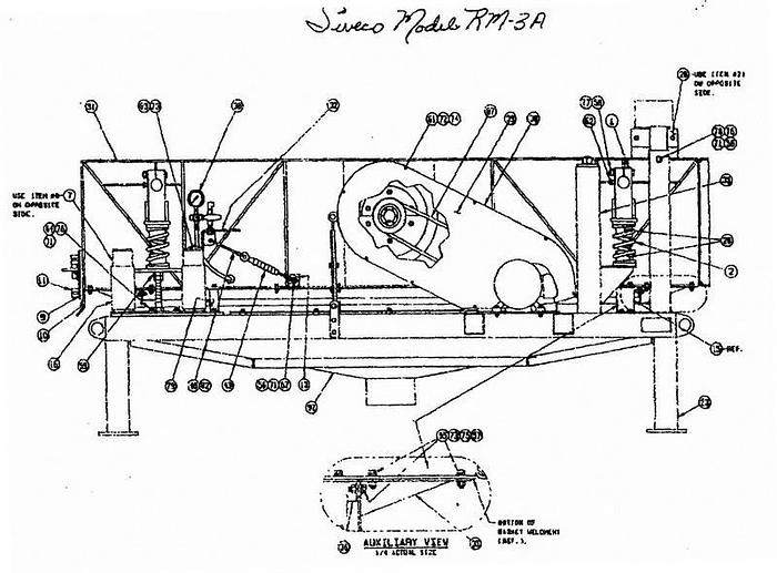 Used Sweco RM3AS Full Flow Rectangular Separator, With Traveling Spray Bars,  4 Ft. #14543