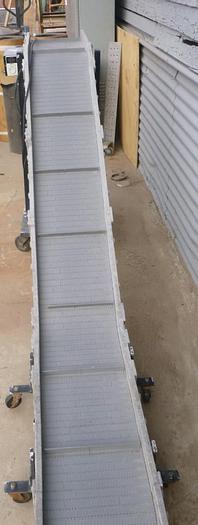 Used Conveyor, Belt, 12" X 9', Plastic, Incline, Dynamic, Cleated #S743651