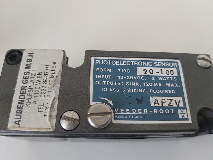 Gebraucht 2 Stück Photoelektronik Sensoren, 7190 20-100, Veeder & Root gebraucht