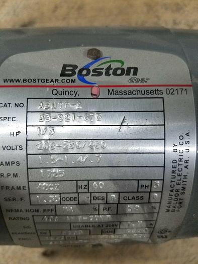 Used Boston Gear AEUTF-B Motor 1/3HP