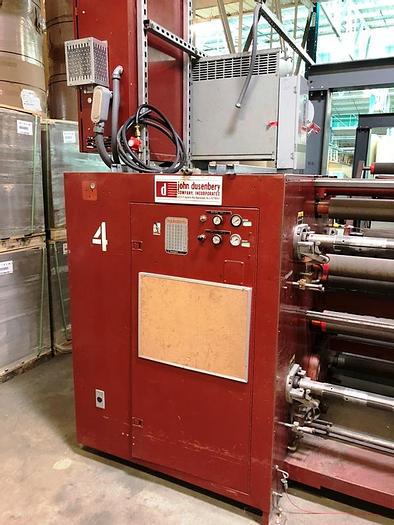 Used 62" WIDE DUSENBERY MODEL 815 DUPLEX SLITTER REWINDER 1000 FPM 24" REW. DIA.