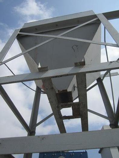 Used Hopper, 75 CF, C/st, 5' x 4' x 30", 45 Deg Cone, On Stand #S738432