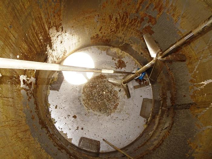 Used Tank, 550 Gallon, S/st, Agit, 1.5 HP, XP Motor, DT/DB, #S742661