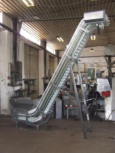 Used "Z" type conveyor with modular, sill, white belt - "CABINPLANT"