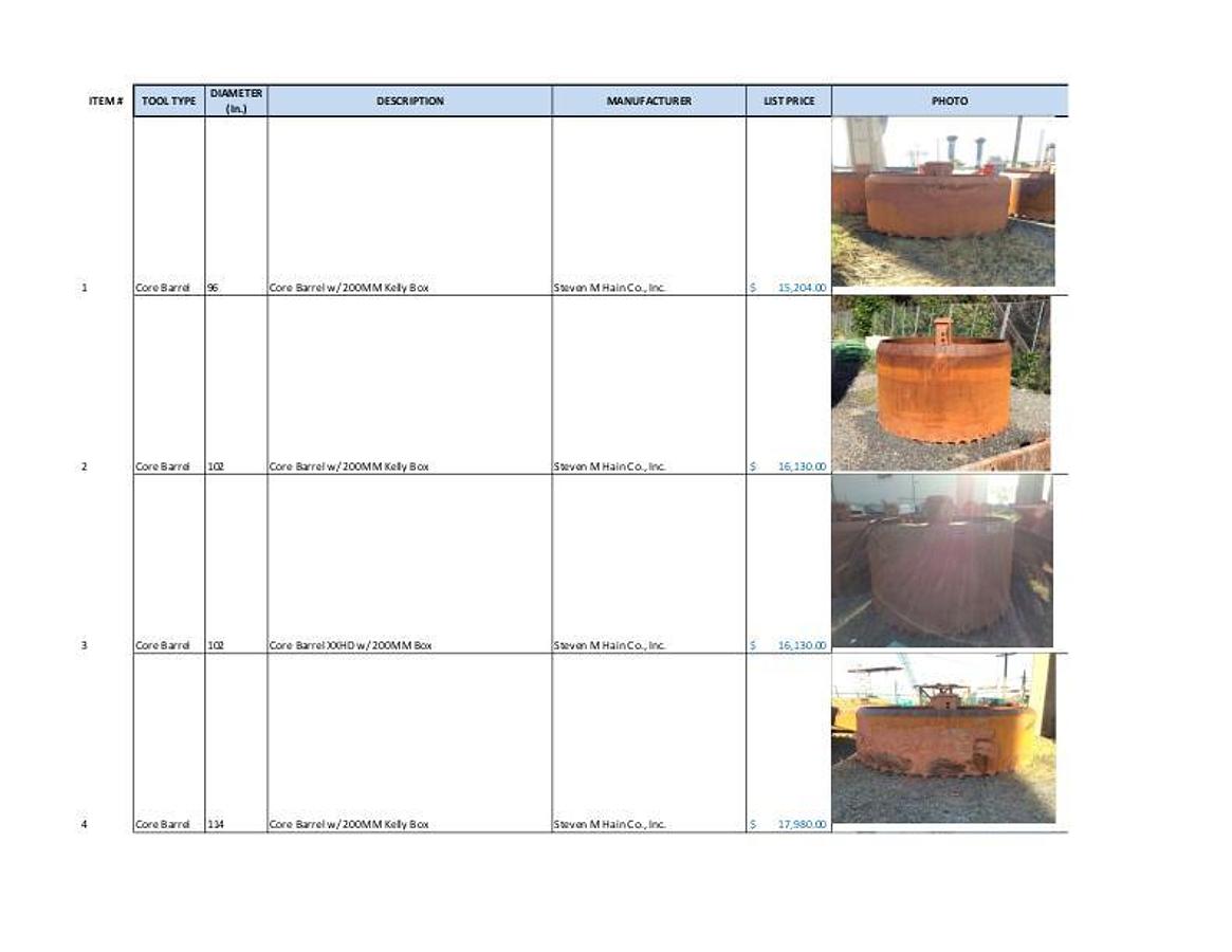 Large Dia Tooling