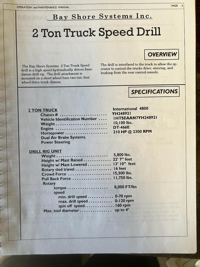 Used 1999 Bay Shore 2-Ton Speed Drill