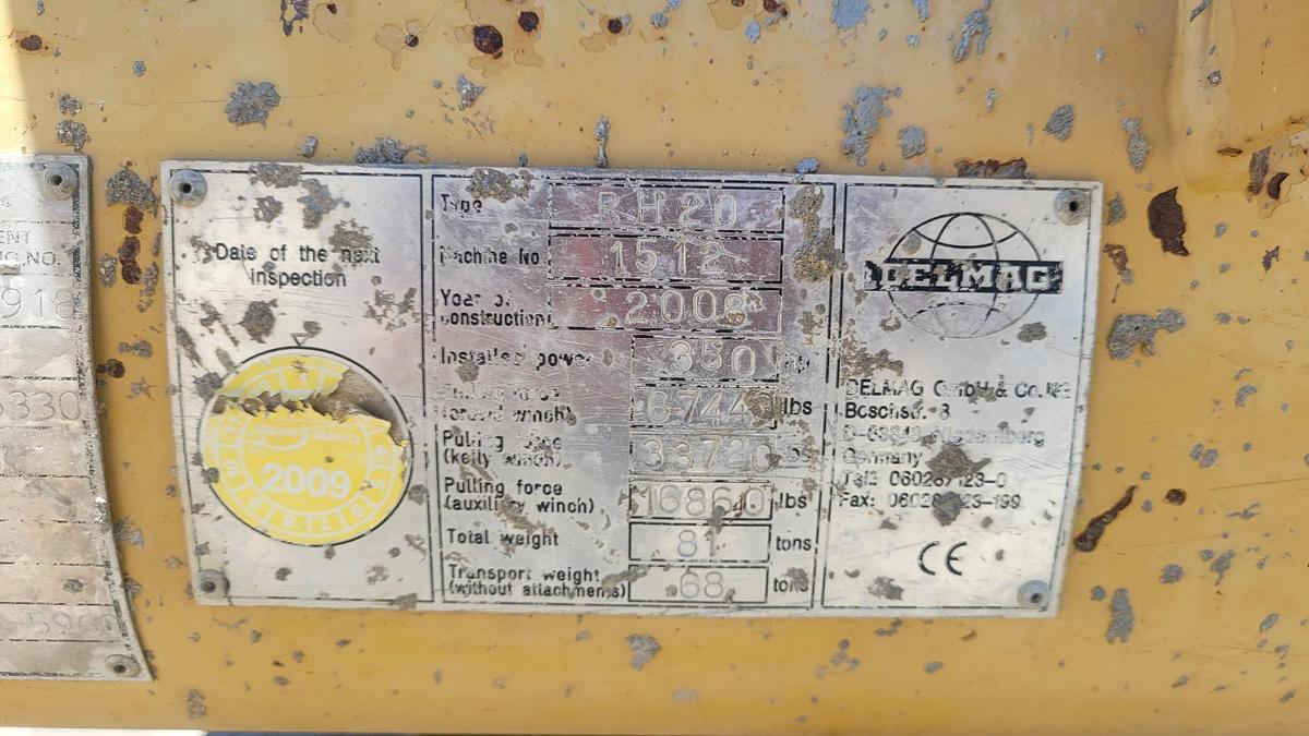 Used 2008 Delmag RH20